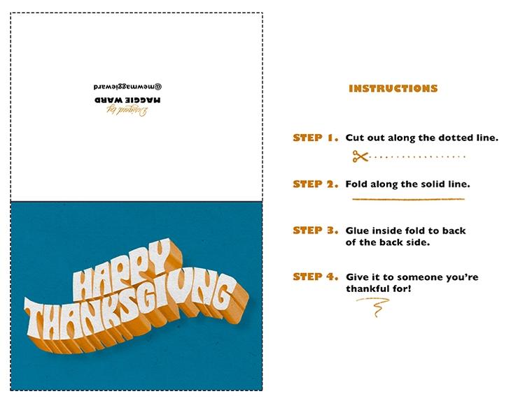 Carte texte Joyeux Thanksgiving