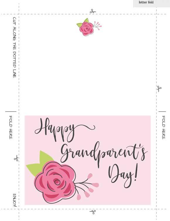 Joyeuse fête des grands-parents Rose