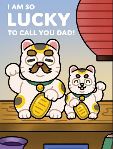 Father's Day Card JoJo Lee Lucky Cats
