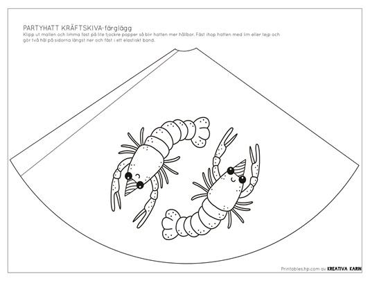 Kräftskiva Partyhattar färlägg själv