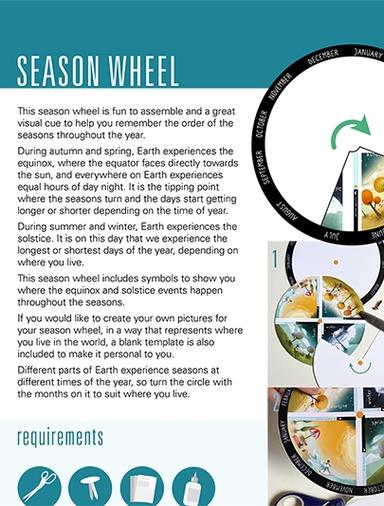 Season Wheel Ages 4-8 Learning Worksheets School of Fun Series