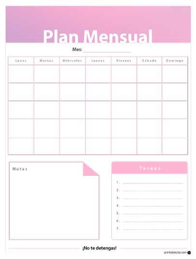 HP Monthly Planner 07