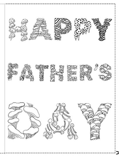 Tarjeta para colorear Feliz Día del Padre