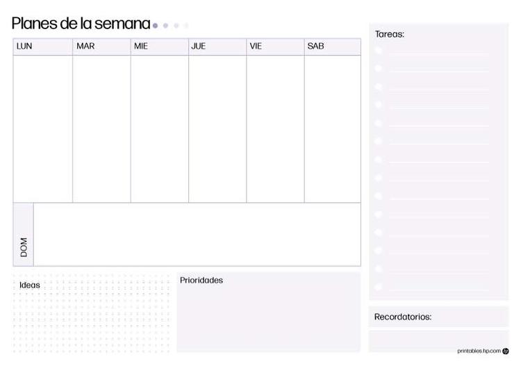 Planificador semanal HP 04