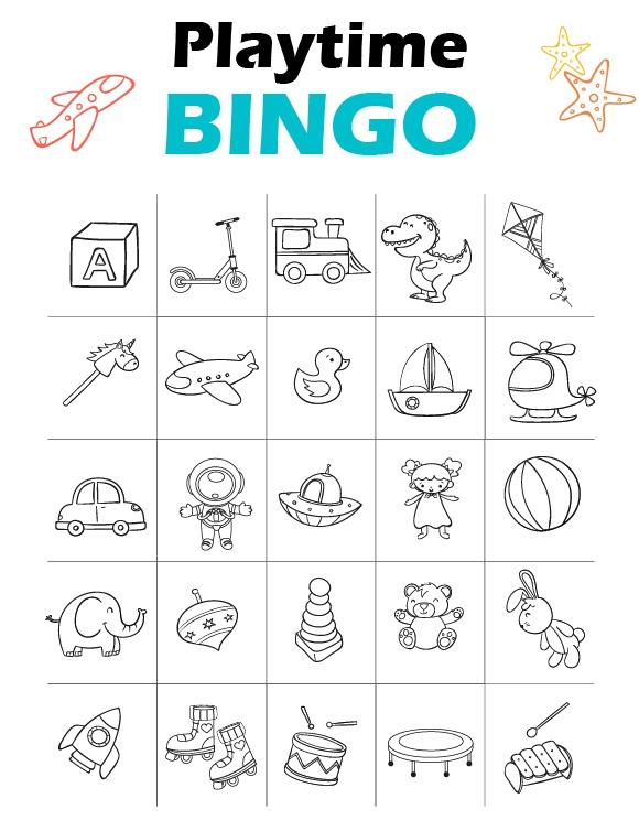 Playtime Bingo Coloring Page