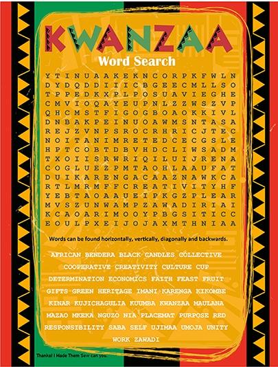 Kwanzaa Word Search