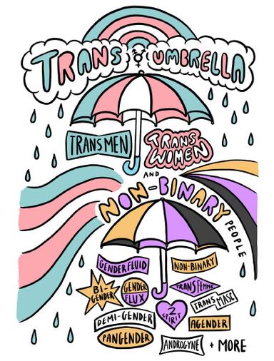 Trans Umbrella Poster by Fox Fisher