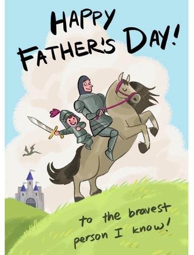 Father's Day Card Donna Lee The Bravest Knight