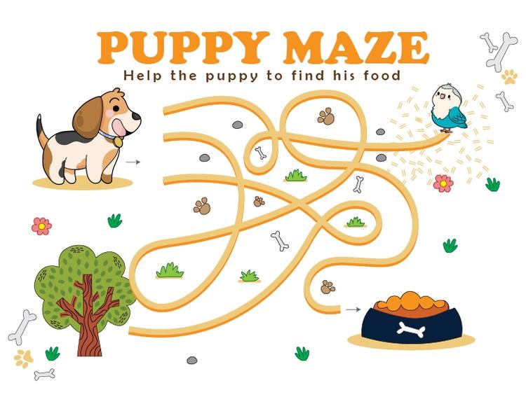 Puppy Maze Game