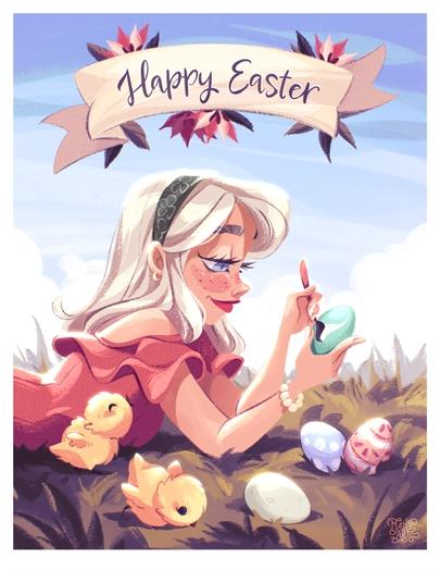 Carte L'art de Pâques par Madie Arts