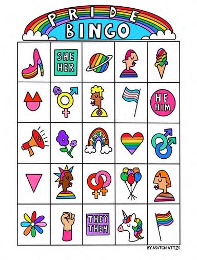 Pride Bingo By Ashton Attzs