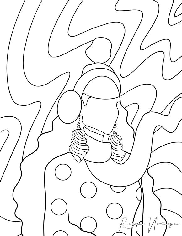 Winter Scarf Coloring Page