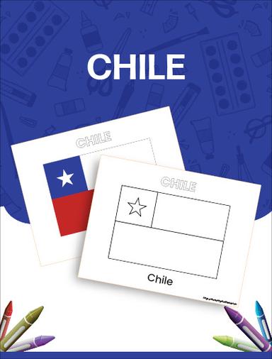 Flags of the World Chile Coloring Page