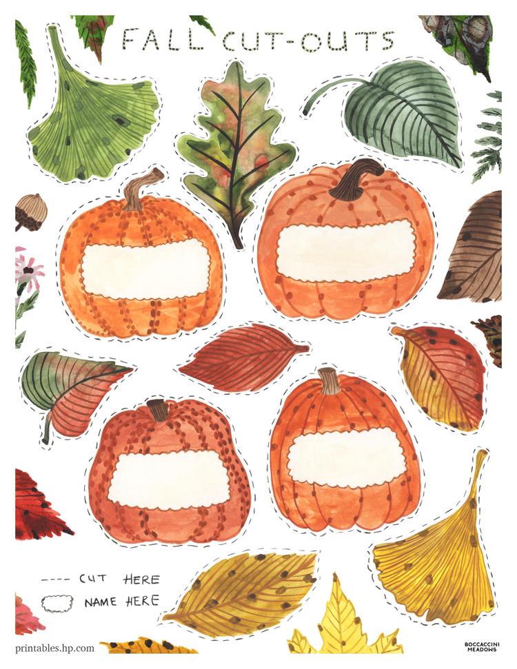 Fall Cut Out Decorations