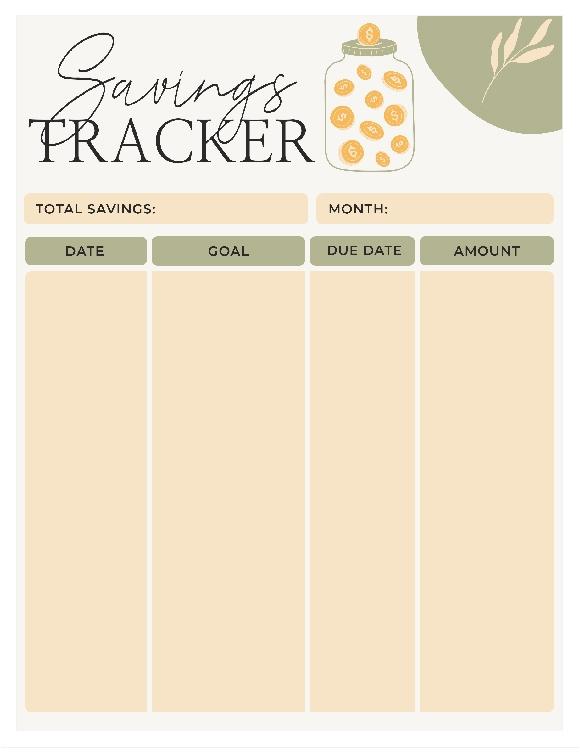 Monthly Budget Planner 4