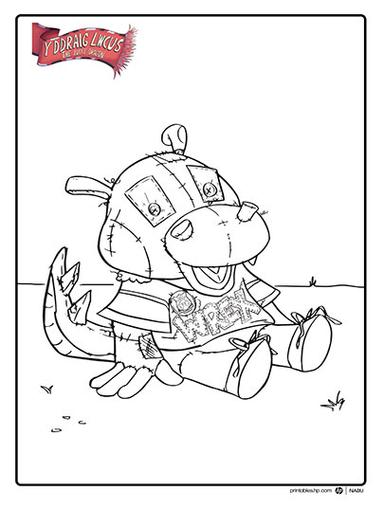 Wrexham Lucky Dragon Coloring Page2