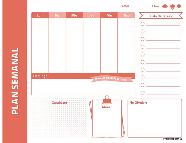 Planificador semanal HP 05