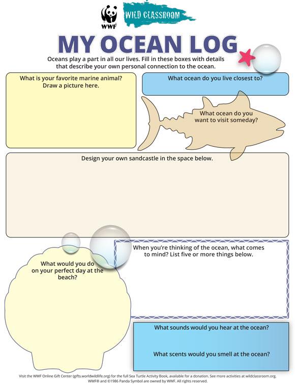 My Ocean Log Worksheet