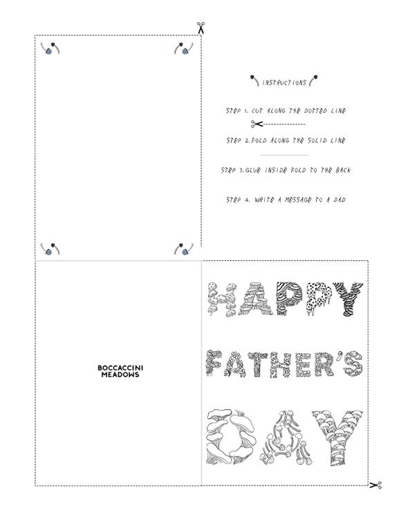 Happy Father's Day coloring card