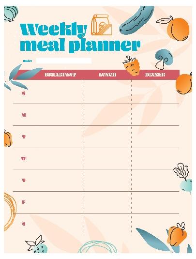 Weekly Meal Planner 1