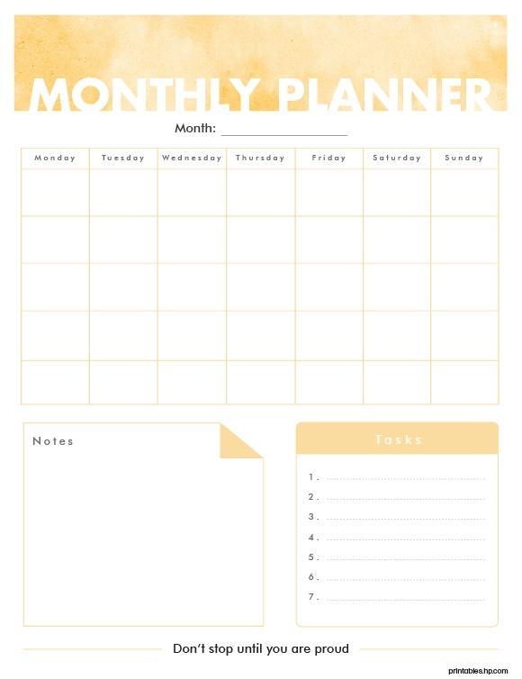 HP Monthly Planner 06