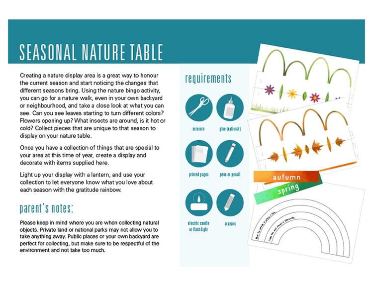 Seasonal Nature Table - Ages 4-8