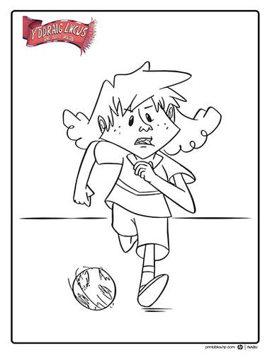 Wrexham Lucky Dragon Coloring Page 4