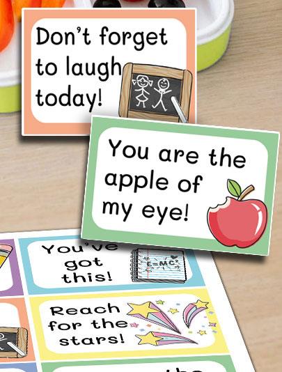 Notes of Encouragements - Back to School Lunchbox Notes 1a