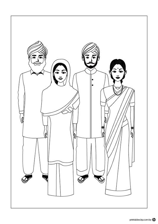 Traditional South Asian Family