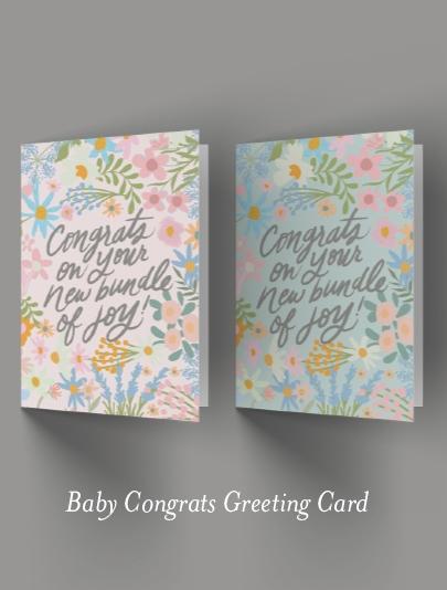 Carte de voeux de félicitations pour bébé