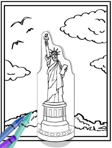 HP Statue of Liberty Craft Coloring Page