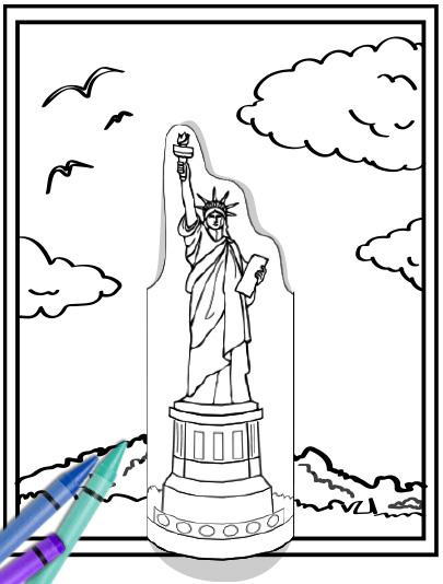 Dimensional Statue of Liberty Scene