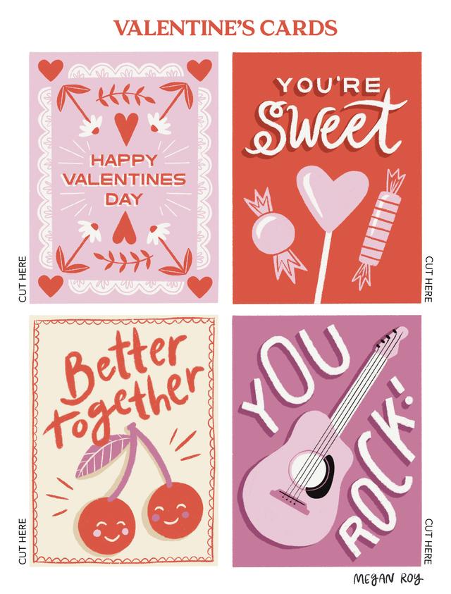 Cartes de Saint-Valentin par Megan Roy