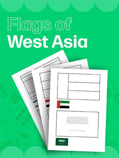Flags of the World West Asia Coloring Page