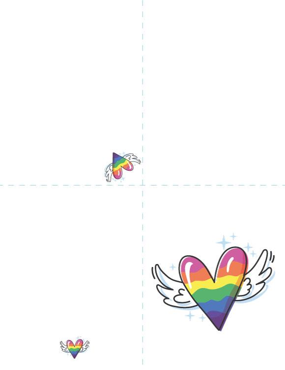 HP Pride Card with Flying Heart!