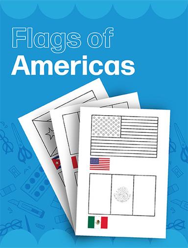 Flags of the World Americas Coloring Page