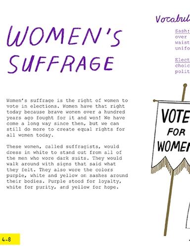 Suffrage - Ages 4-8 Learning Worksheets School of Fun Series