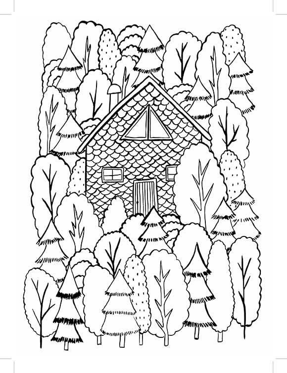 Festive Feast of Coloring Trees