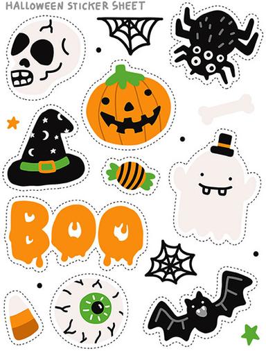 Halloween Sticker Sheet Crafts Halloween Series