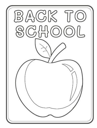 HP BTS Coloring page 2 - Back to School Apple