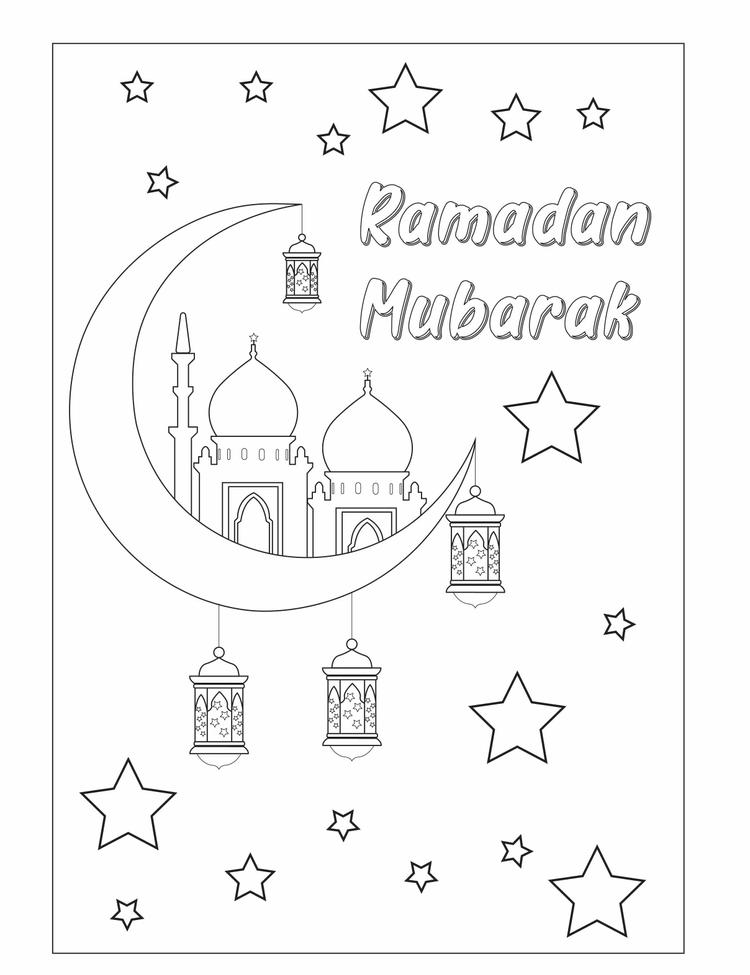 Ramadan Moubarak à colorer