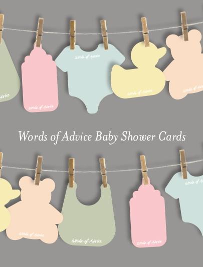 Woorden van advies Babyshower