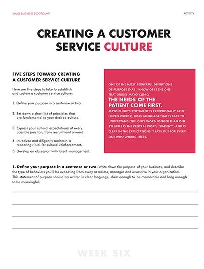 Creating Customer Service Culture