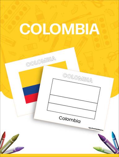 Flags of the World Colombia Coloring Page