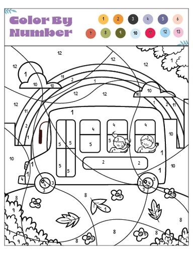 HP Coloring Page Color by Number 02