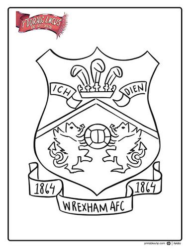 Wrexham Lucky Dragon Coloring Page 6
