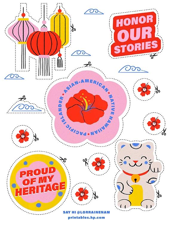 AANHPI Sticker Sheet 1