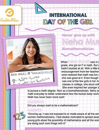 Knäck koden med Bio-matematiker Neha Murad, för barn 4-8 - av GoldieBlox
