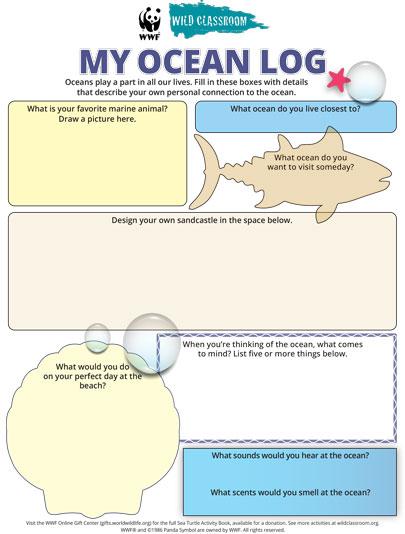 My Ocean Log Worksheet