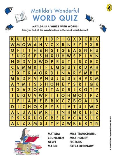 Matilda Wordsearch